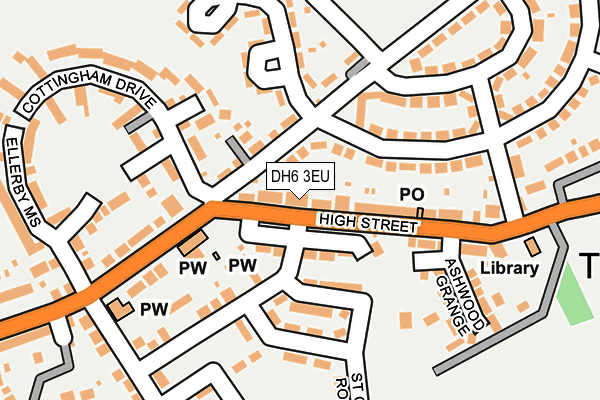 DH6 3EU map - OS OpenMap – Local (Ordnance Survey)