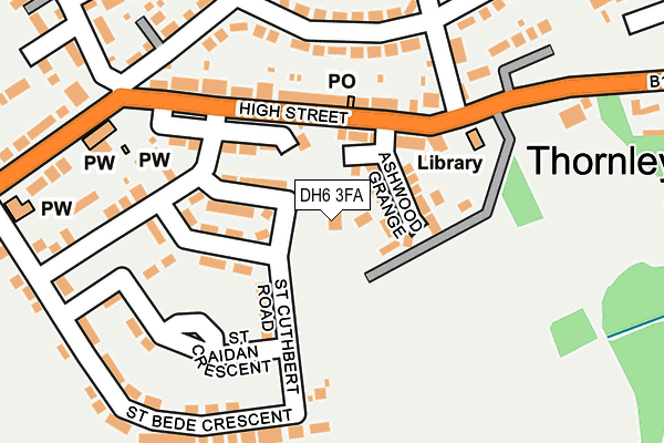 DH6 3FA map - OS OpenMap – Local (Ordnance Survey)