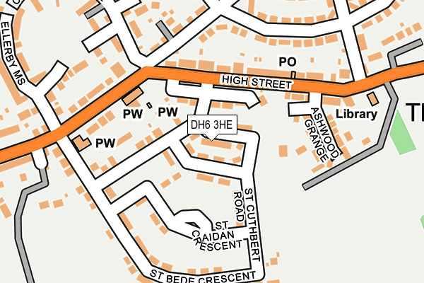 DH6 3HE map - OS OpenMap – Local (Ordnance Survey)