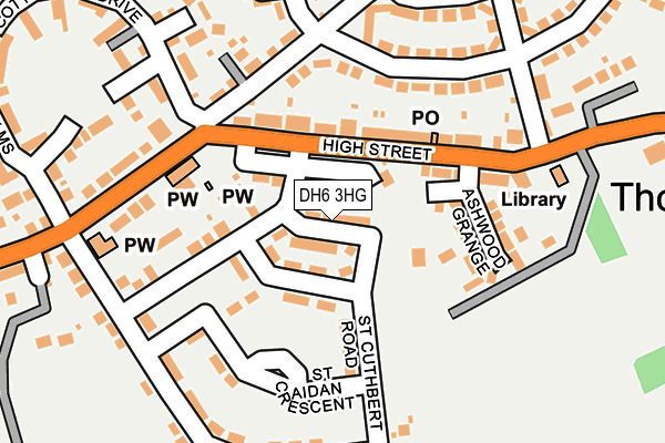 DH6 3HG map - OS OpenMap – Local (Ordnance Survey)