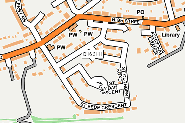 DH6 3HH map - OS OpenMap – Local (Ordnance Survey)