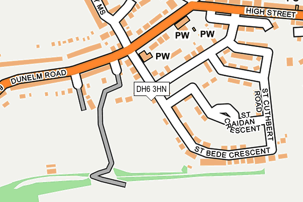 DH6 3HN map - OS OpenMap – Local (Ordnance Survey)