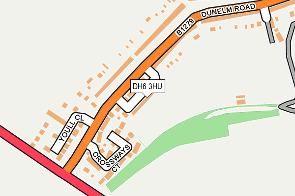 DH6 3HU map - OS OpenMap – Local (Ordnance Survey)