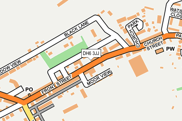 DH6 3JJ map - OS OpenMap – Local (Ordnance Survey)
