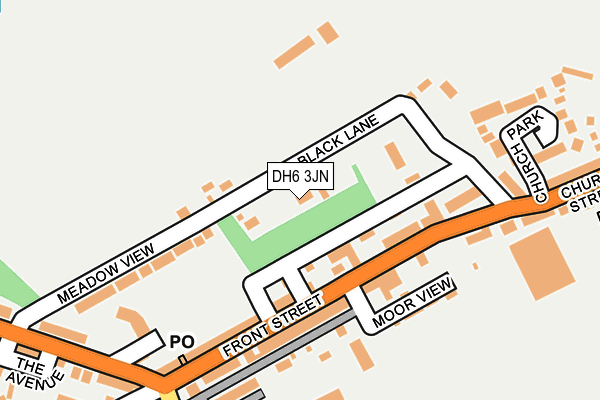 DH6 3JN map - OS OpenMap – Local (Ordnance Survey)