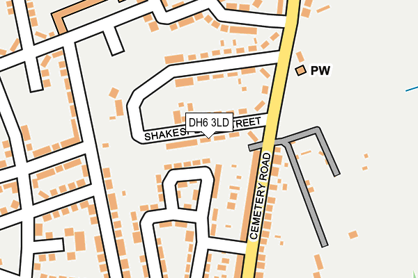 DH6 3LD map - OS OpenMap – Local (Ordnance Survey)