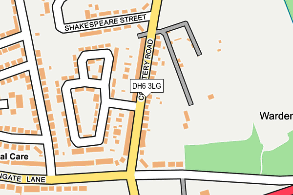 DH6 3LG map - OS OpenMap – Local (Ordnance Survey)