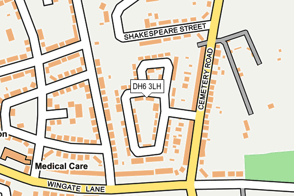 DH6 3LH map - OS OpenMap – Local (Ordnance Survey)
