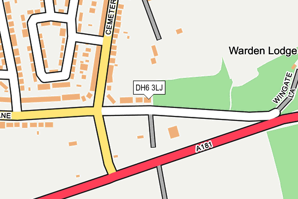 DH6 3LJ map - OS OpenMap – Local (Ordnance Survey)