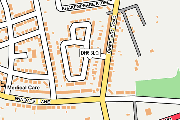 DH6 3LQ map - OS OpenMap – Local (Ordnance Survey)