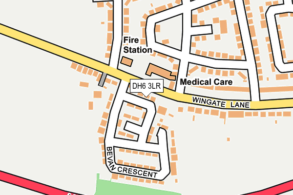 DH6 3LR map - OS OpenMap – Local (Ordnance Survey)