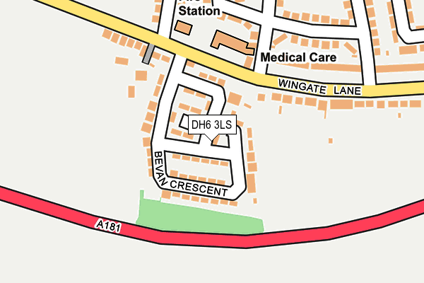 DH6 3LS map - OS OpenMap – Local (Ordnance Survey)