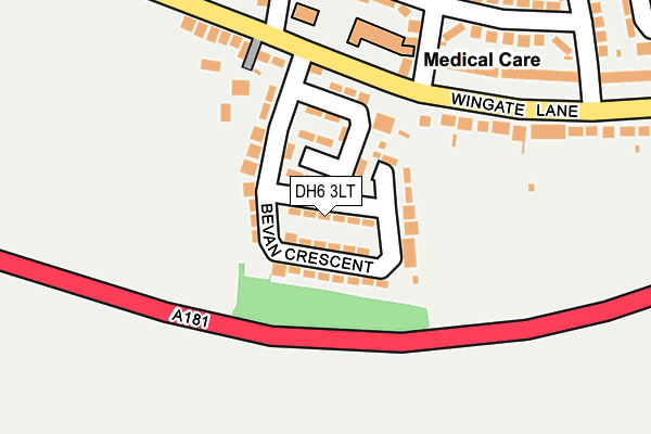 DH6 3LT map - OS OpenMap – Local (Ordnance Survey)