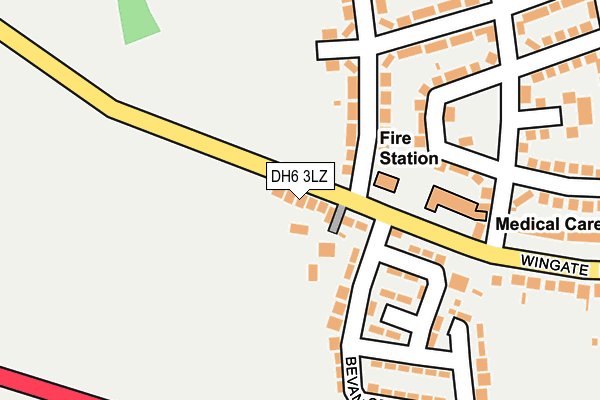 DH6 3LZ map - OS OpenMap – Local (Ordnance Survey)