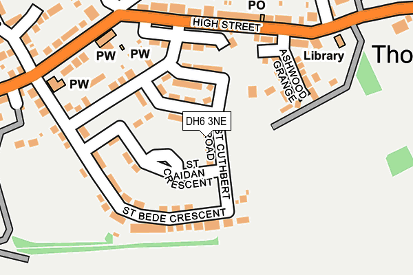 DH6 3NE map - OS OpenMap – Local (Ordnance Survey)