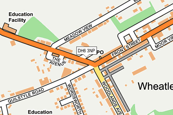 DH6 3NP map - OS OpenMap – Local (Ordnance Survey)