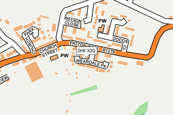 DH6 3QQ map - OS OpenMap – Local (Ordnance Survey)