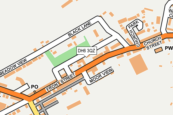 DH6 3QZ map - OS OpenMap – Local (Ordnance Survey)