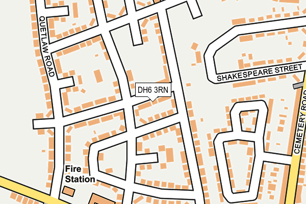 DH6 3RN map - OS OpenMap – Local (Ordnance Survey)