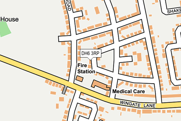 DH6 3RP map - OS OpenMap – Local (Ordnance Survey)