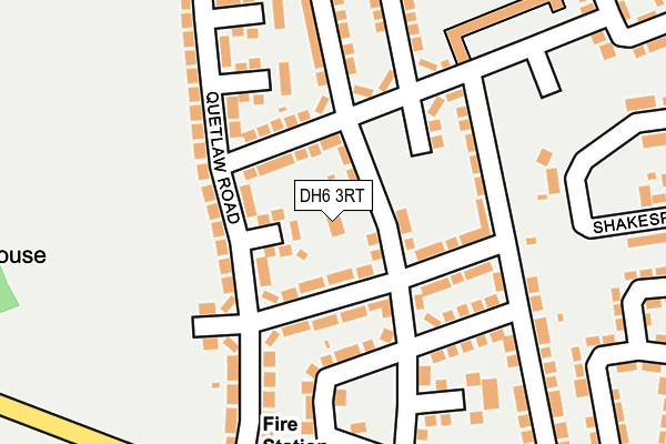 DH6 3RT map - OS OpenMap – Local (Ordnance Survey)
