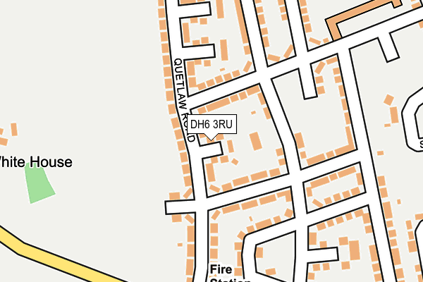 DH6 3RU map - OS OpenMap – Local (Ordnance Survey)