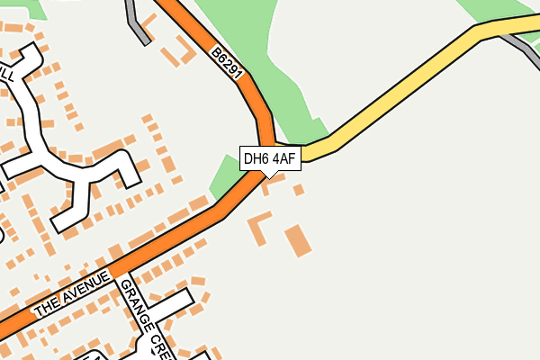 DH6 4AF map - OS OpenMap – Local (Ordnance Survey)