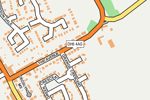 DH6 4AG map - OS OpenMap – Local (Ordnance Survey)