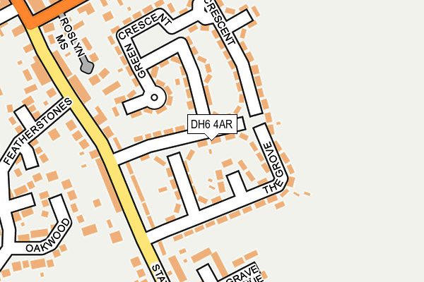 DH6 4AR map - OS OpenMap – Local (Ordnance Survey)