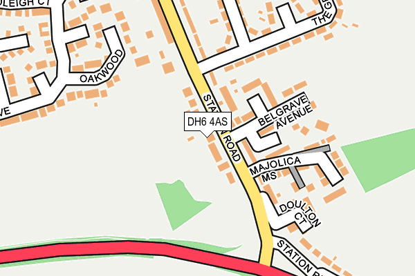DH6 4AS map - OS OpenMap – Local (Ordnance Survey)