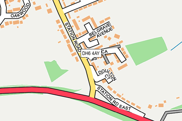 DH6 4AY map - OS OpenMap – Local (Ordnance Survey)