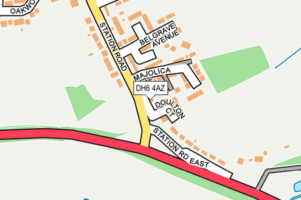 DH6 4AZ map - OS OpenMap – Local (Ordnance Survey)