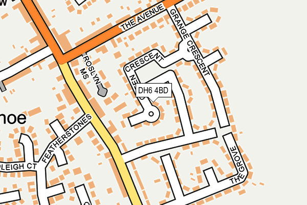 DH6 4BD map - OS OpenMap – Local (Ordnance Survey)