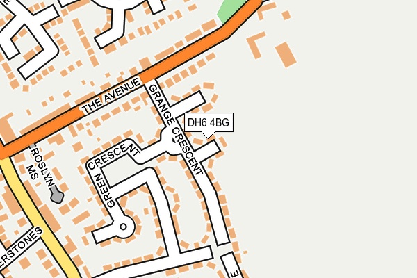 DH6 4BG map - OS OpenMap – Local (Ordnance Survey)
