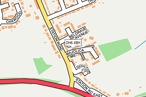 DH6 4BH map - OS OpenMap – Local (Ordnance Survey)