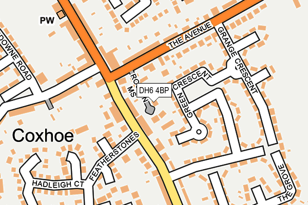 DH6 4BP map - OS OpenMap – Local (Ordnance Survey)