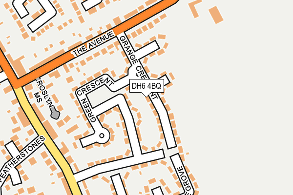 DH6 4BQ map - OS OpenMap – Local (Ordnance Survey)