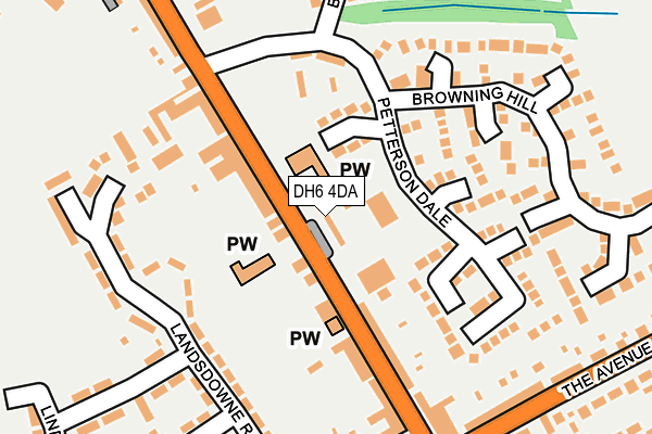 DH6 4DA map - OS OpenMap – Local (Ordnance Survey)