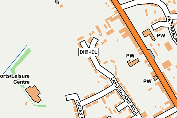 DH6 4DL map - OS OpenMap – Local (Ordnance Survey)