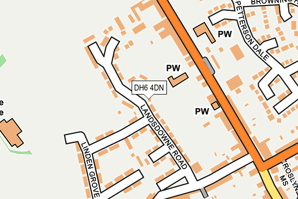 DH6 4DN map - OS OpenMap – Local (Ordnance Survey)