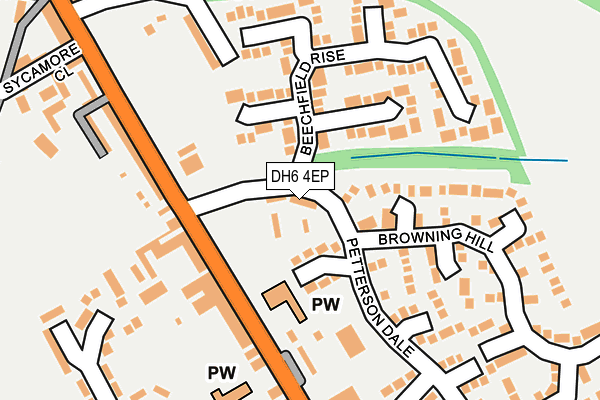 DH6 4EP map - OS OpenMap – Local (Ordnance Survey)