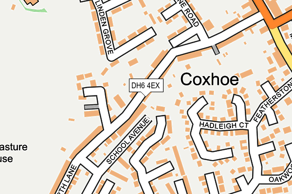 DH6 4EX map - OS OpenMap – Local (Ordnance Survey)