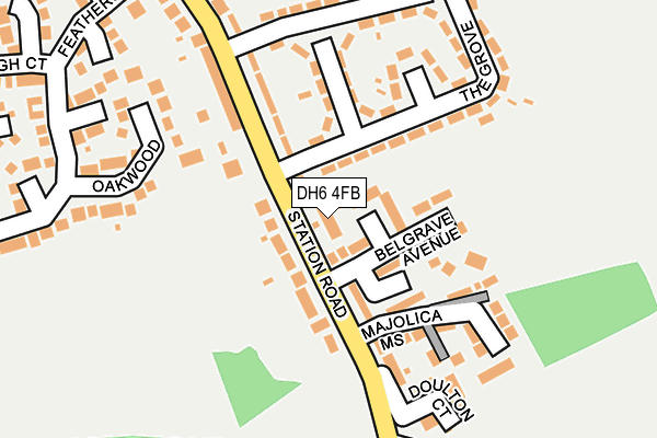 DH6 4FB map - OS OpenMap – Local (Ordnance Survey)