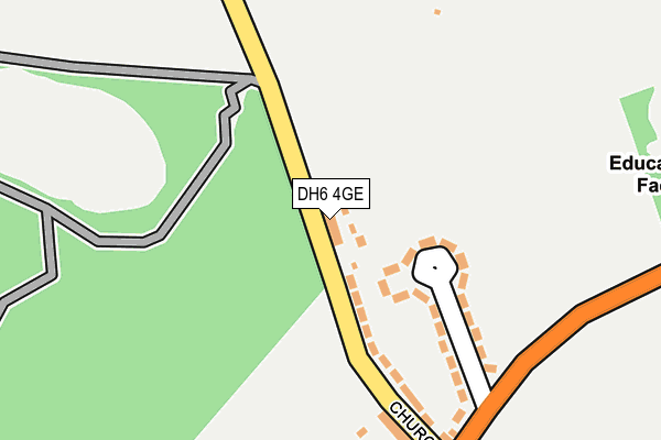 DH6 4GE map - OS OpenMap – Local (Ordnance Survey)