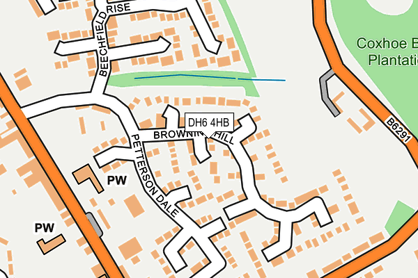 DH6 4HB map - OS OpenMap – Local (Ordnance Survey)