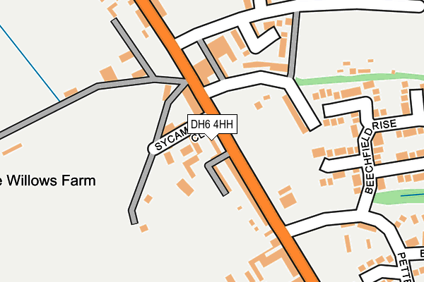 DH6 4HH map - OS OpenMap – Local (Ordnance Survey)