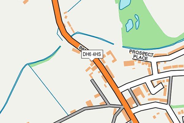 DH6 4HS map - OS OpenMap – Local (Ordnance Survey)