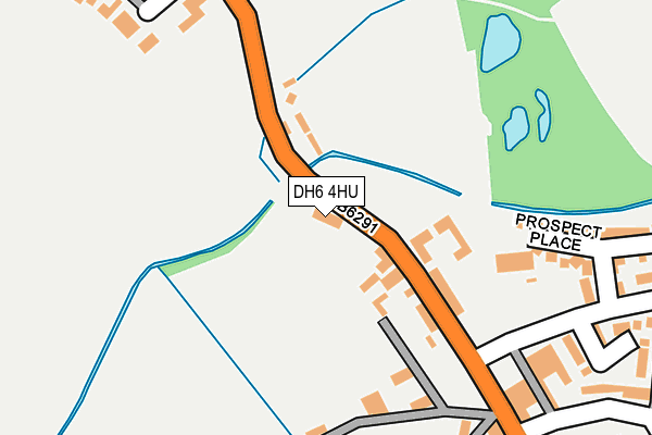 DH6 4HU map - OS OpenMap – Local (Ordnance Survey)
