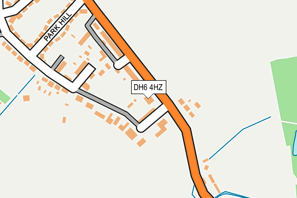 DH6 4HZ map - OS OpenMap – Local (Ordnance Survey)