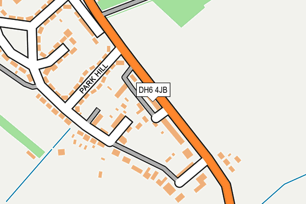 DH6 4JB map - OS OpenMap – Local (Ordnance Survey)